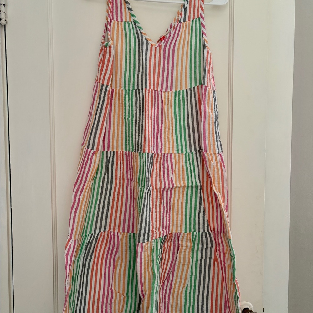 Marine Layer Multicolor Striped Cotton Maxi-Sundress